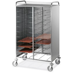 CARRELLO PORTAVASSOI UNIVERSALE, PANNELLATO NOBILITATO, 20 VASSOI