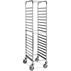 CARRELLO PORTATEGLIE 18X60X40, GUIDE A "L", 2 RUOTE FRENATE